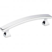 Hardware Resources 449-96PC - 96 mm Center-to-Center Polished Chrome Square Hadly Cabinet Pull