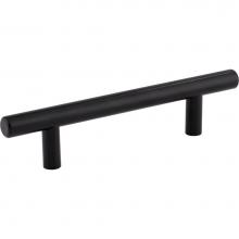Hardware Resources 154SSMB - 96 mm Center-to-Center Hollow Matte Black Stainless Steel Naples Cabinet Bar Pull