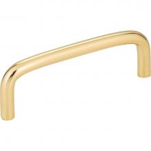 Hardware Resources S271-3.5PB - 3-1/2'' Center-to-Center Polished Brass Torino Cabinet Wire Pull