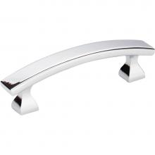 Hardware Resources 449-3PC - 3'' Center-to-Center Polished Chrome Square Hadly Cabinet Pull