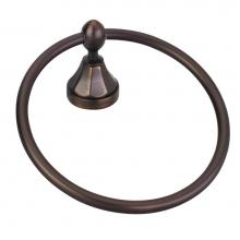 Hardware Resources BHE3-06DBAC-R - Newbury Brushed Oil Rubbed Bronze Towel Ring - Retail Packaged