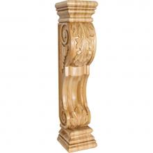 Hardware Resources FCORB-MP - 8'' W x 8'' D x 36'' H Maple Acanthus Fireplace Corbel
