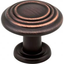 Hardware Resources 110DBAC - 1-1/4'' Diameter Brushed Oil Rubbed Bronze Stacked Ring Vienna Cabinet Mushroom Knob