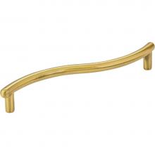 Hardware Resources Z205BB - 128 mm Center-to-Center Brushed Brass Wavy Capri Cabinet Pull