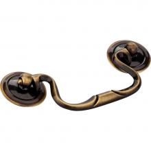 Hardware Resources CH3503 - 3-1/2'' Center-to-Center Brushed Antique Brass Kingsport Cabinet Drop Pull