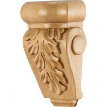Hardware Resources CORP-1CH - 2-7/8'' W x 1-1/2'' D x 4-1/2'' H Cherry Acanthus Corbel