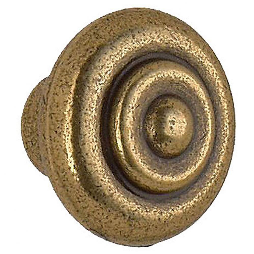 Swirl Knob, Antq. Brass