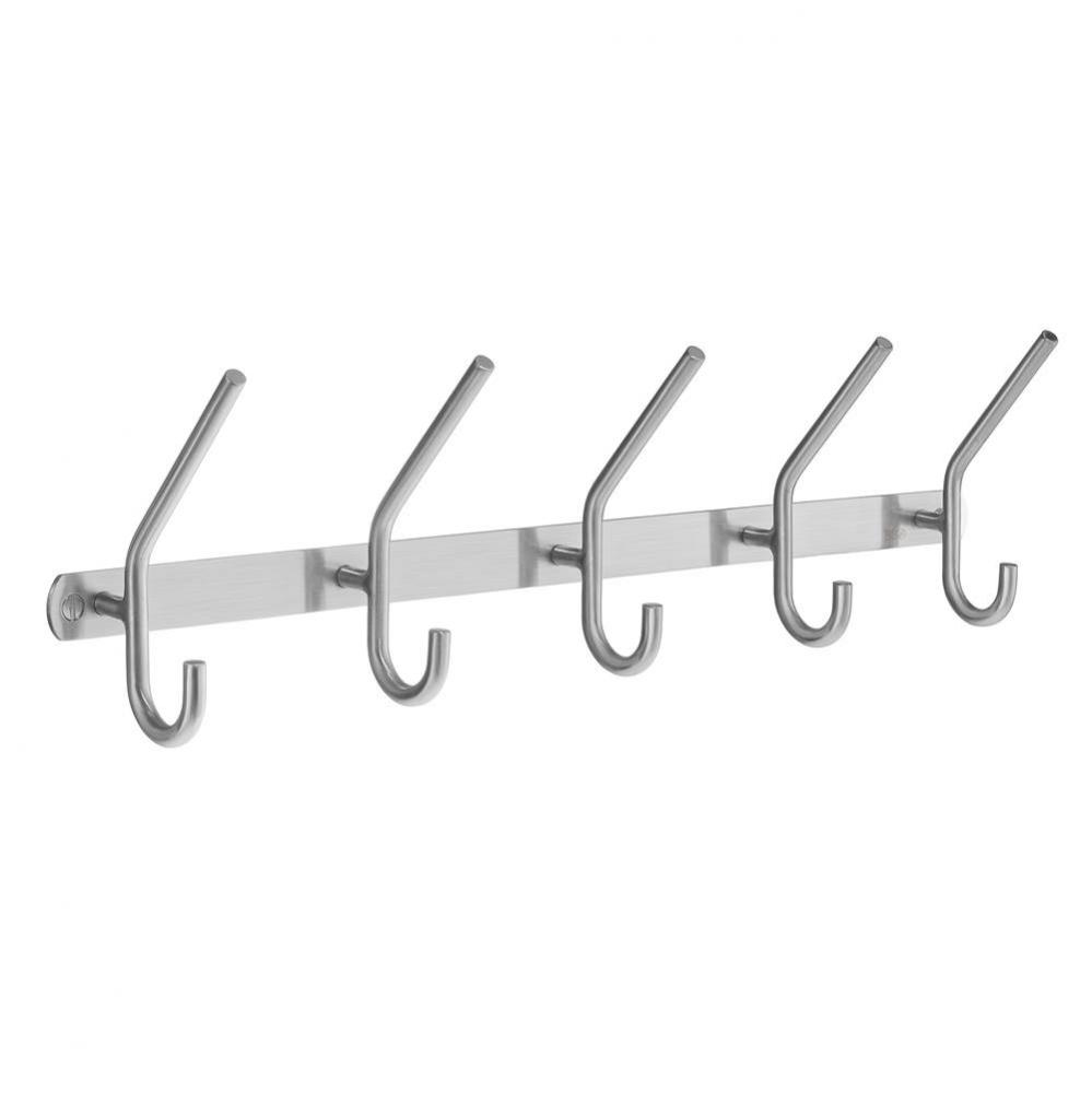 Rack 5 Hook Brushed Stainless Steel