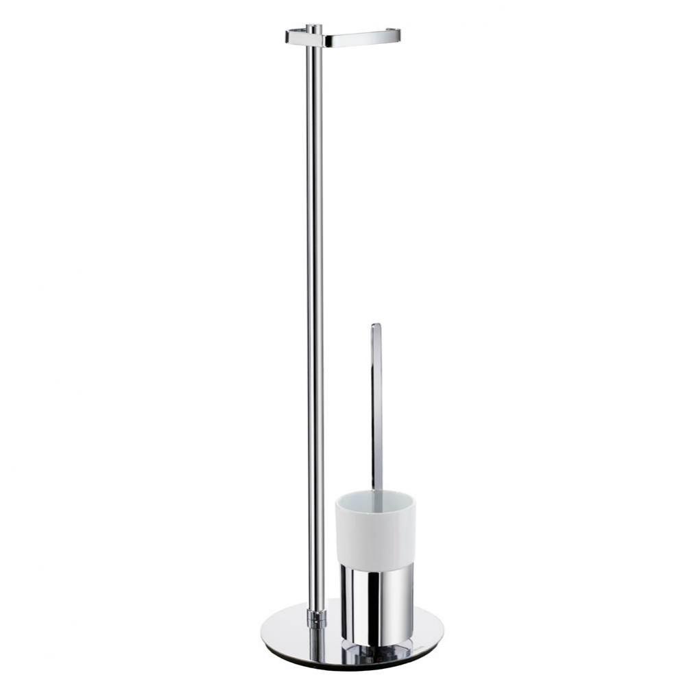 OUTLINE Toilet Roll Holder Free Standing/ Toilet Brush incl. Container