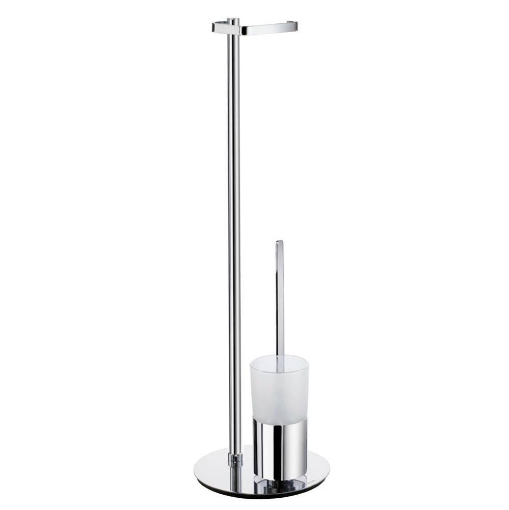 OUTLINE Toilet Roll Holder Free Standing/Toilet Brush incl. Container