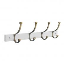 Smedbo BA1051 - Antique Brass/White Quad Coat/Hook