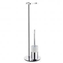 Smedbo FK312P - OUTLINE Toilet Roll Holder Free Standing/ Toilet Brush incl. Container