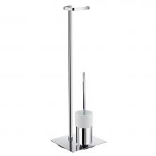 Smedbo FK322P - OUTLINE Toilet Roll Holder Free Standing / Toilet Brush incl. Container