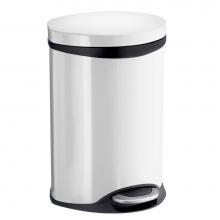 Smedbo FK662 - Step Trash Bin - Stainless Steel/White - 1 1/2 Gallon