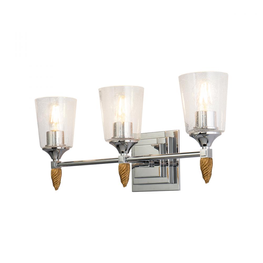 Vetiver 3 Light Bath Vanity Light In Chrome