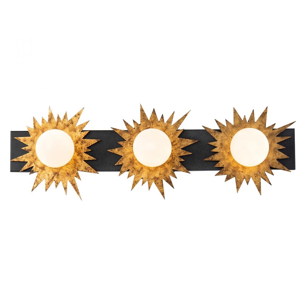 Soleil 3 Light Bath Vanity Gold Star And Weathered Zinc