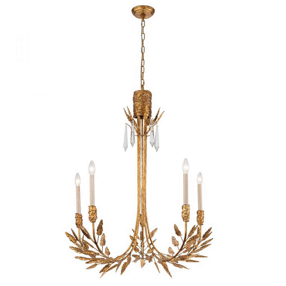 Palm d&#39;Or 5 Light Chandelier