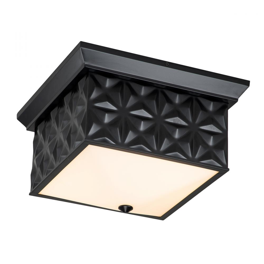 Alpha Square Flush Mount in Black