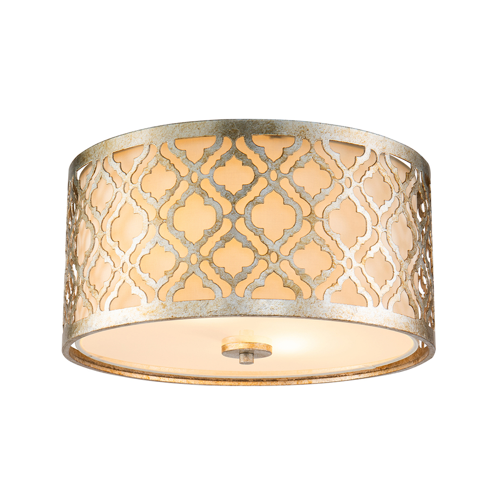 Arabella Ceiling Flush Mount in Weathered Silver Flush mount By Lucas McKearn