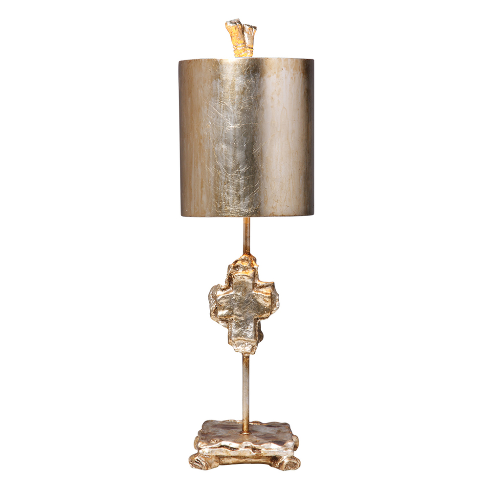 Cross Silver Table Lamp In Lucas McKearn&#39;s Distressed Finish