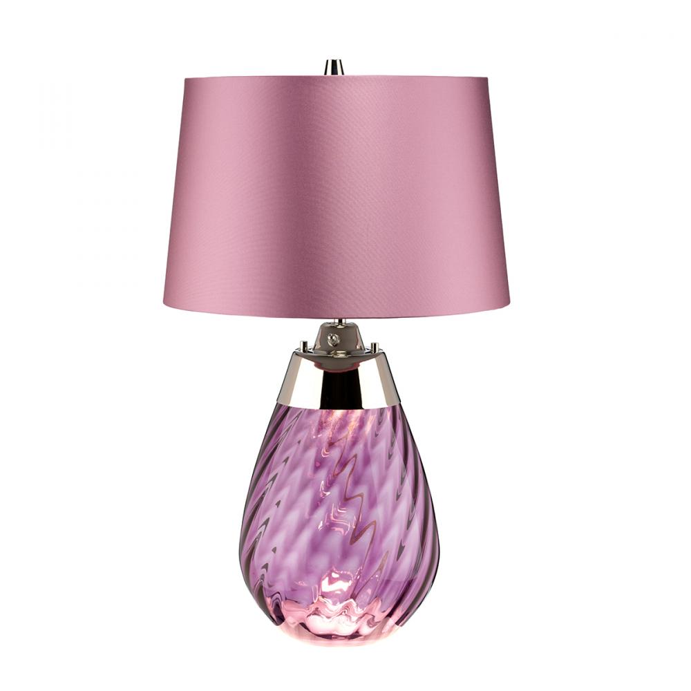 Small Lena Table Lamp in Plum with Plum Shade