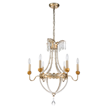 Lucas McKearn CH1035-6 - Louis 6 Light Empire Gold and Silver Chandelier