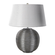 Lucas McKearn EL/CAESARSIL - Caesar Silver Retro Inspired Orb Ceramic Table Lamp