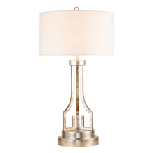 Lucas McKearn GN/Lemuria/TL-S - Distressed Silver Buffet Traditional Drum Table Lamp By Lucas McKearn