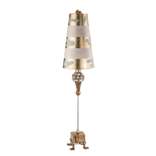Lucas McKearn TA1002 - Pompadour Luxe Tall Buffet Lamp in Gold with Striped Shade