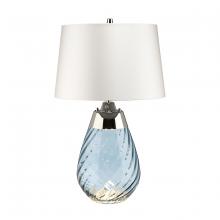 Lucas McKearn TLG3025S-OWSS - Small Lena Table Lamp in Blue with Off White Satin Shade