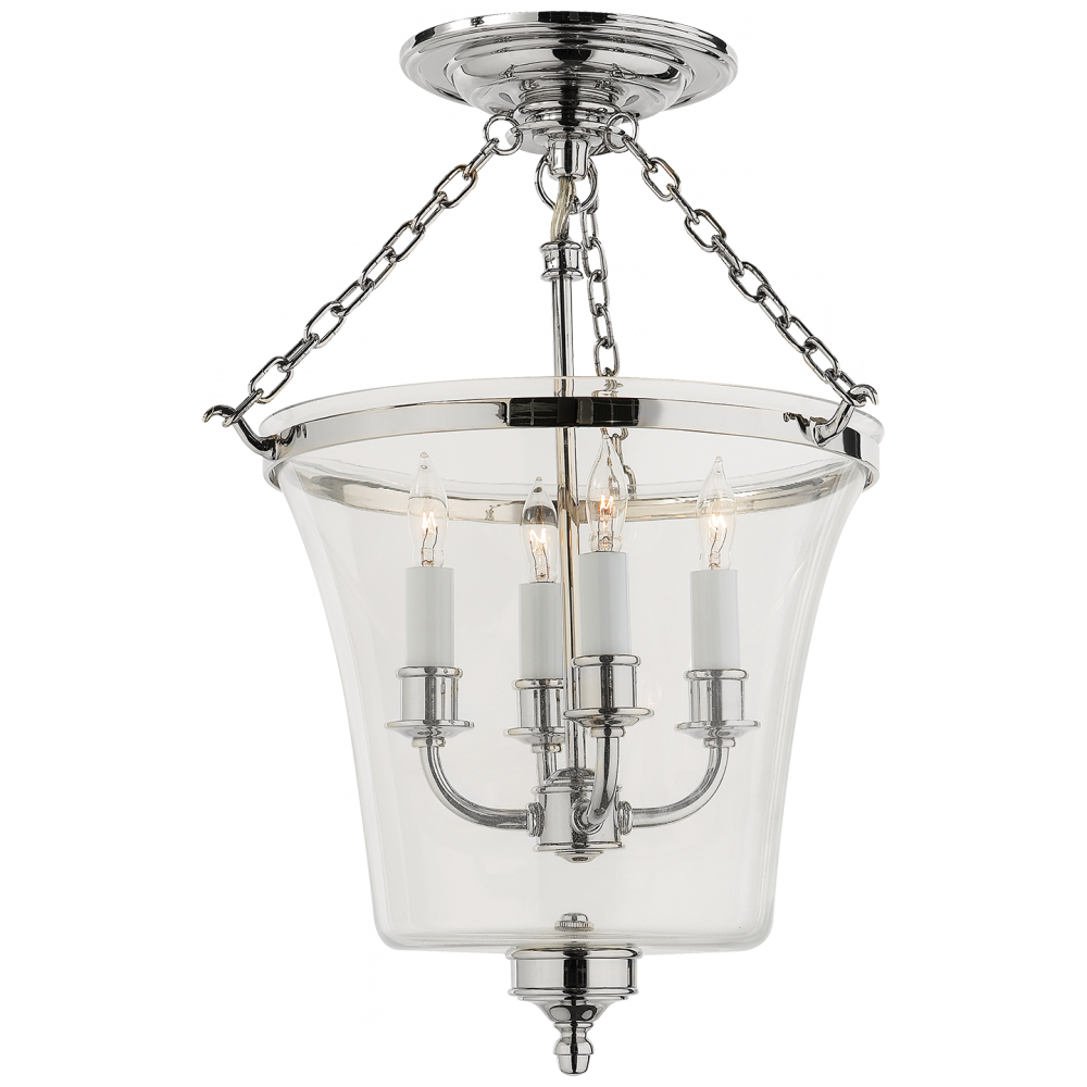 Sussex Semi-Flush Bell Jar Lantern