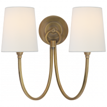 Visual Comfort & Co. Signature Collection RL TOB 2126HAB-L - Reed Double Sconce