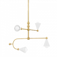 Mitzi by Hudson Valley Lighting H681804-AGB/SWH - Hikari Chandelier