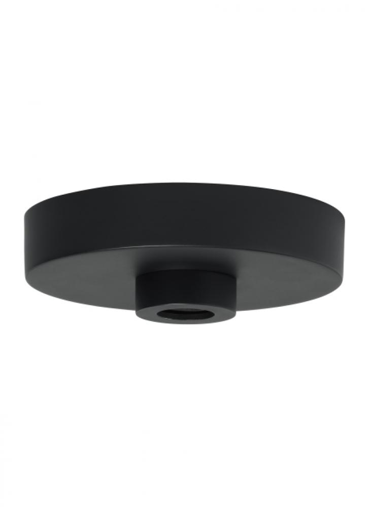Modern Line-Voltage Shallow Canopy in a Matte Black finish