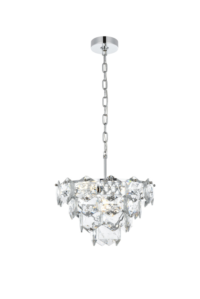 Pendant D16&#34;H10&#34;L6 Chrome