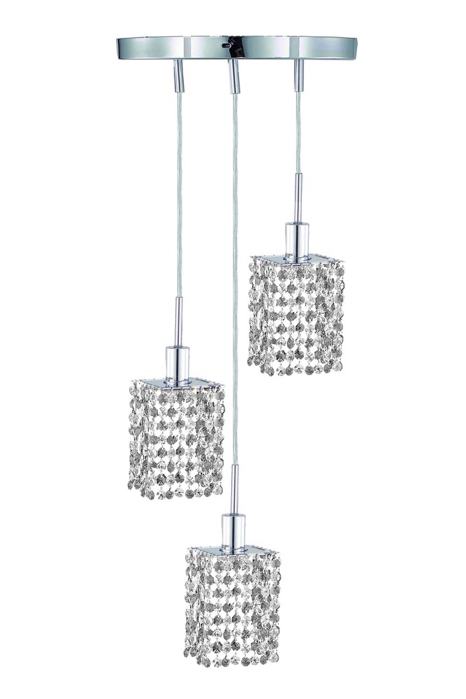 Mini 3 light Chrome Pendant