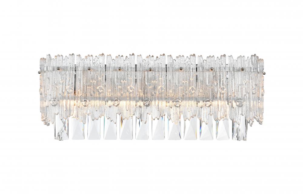 Emilia Wall Sconce L19&#34;W6&#34;H7&#34; E12 L4 Chrome