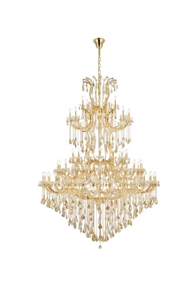 Maria Theresa 84 Light Gold Chandelier Golden Teak (Smoky) Royal Cut Crystal