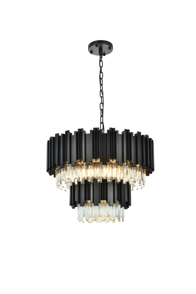 Pendant D24&#34;H19&#34;L6 Black