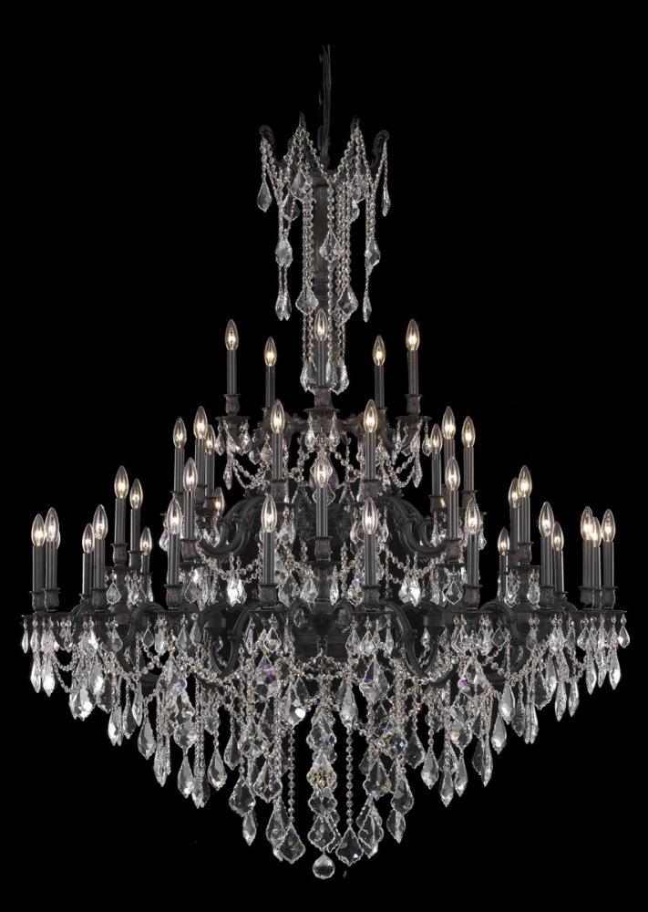 Rosalia 45 Light Dark Bronze Chandelier Clear Royal Cut Crystal