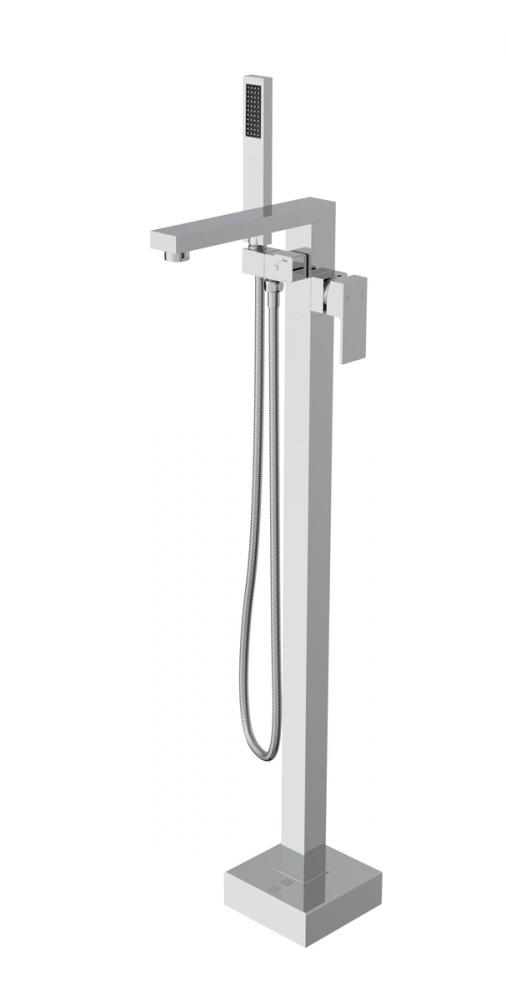 Henry Floor Mounted Roman Tub Faucet with Handshower in Chrome