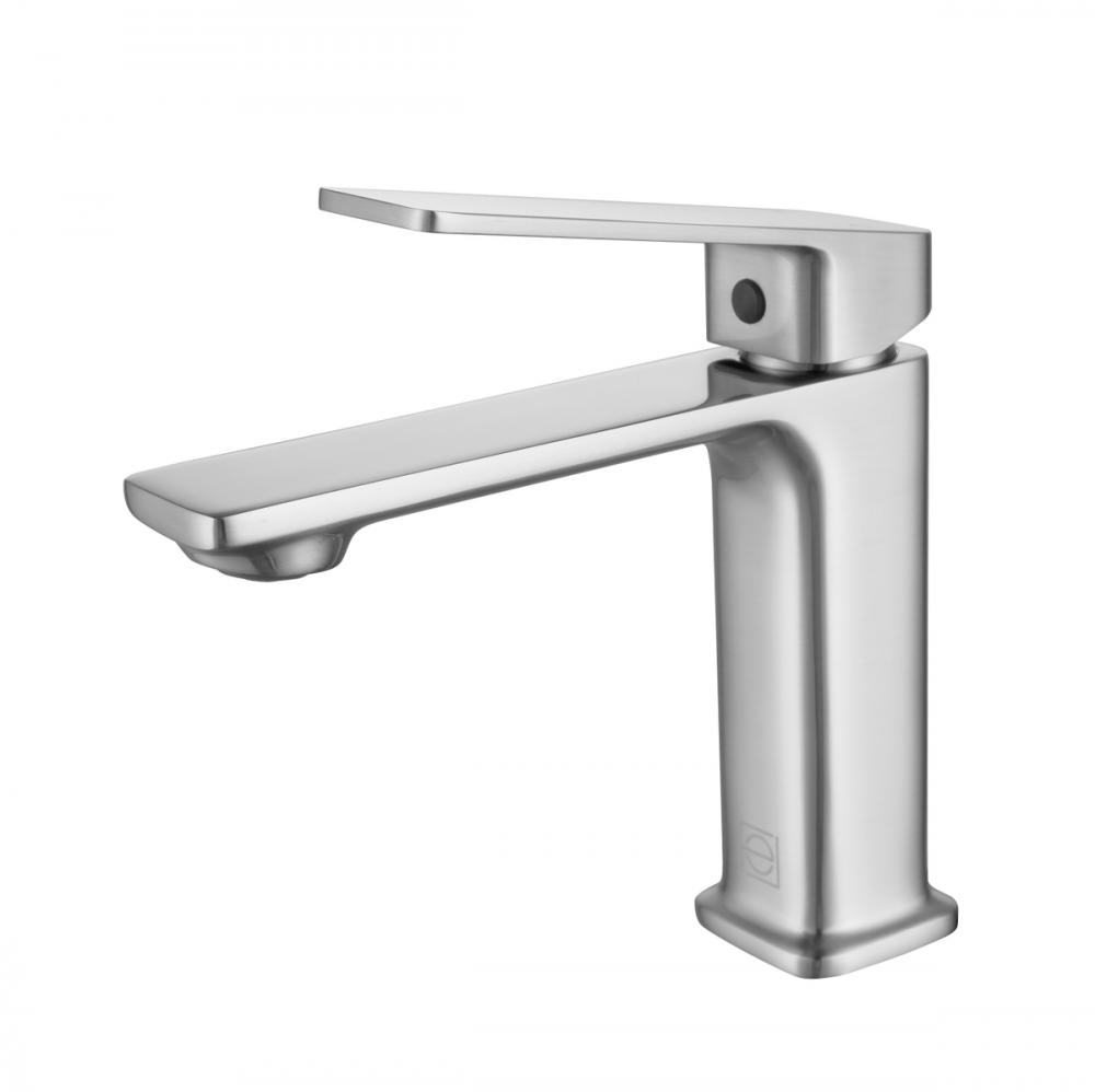 Lena Single Hole Single Handle Bathroom Faucet in Brushed Nickel