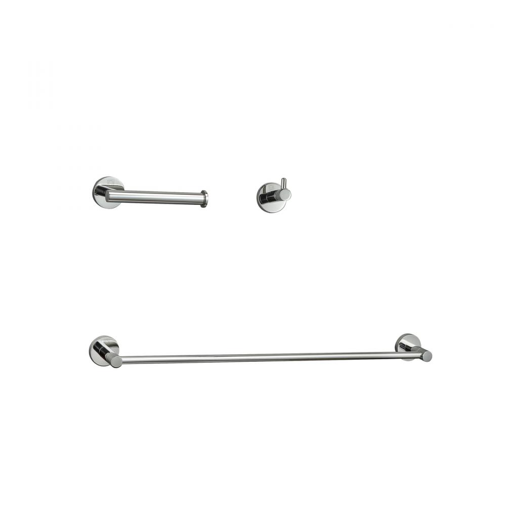 Freya 3-piece Bathroom Hardware Set in Chrome