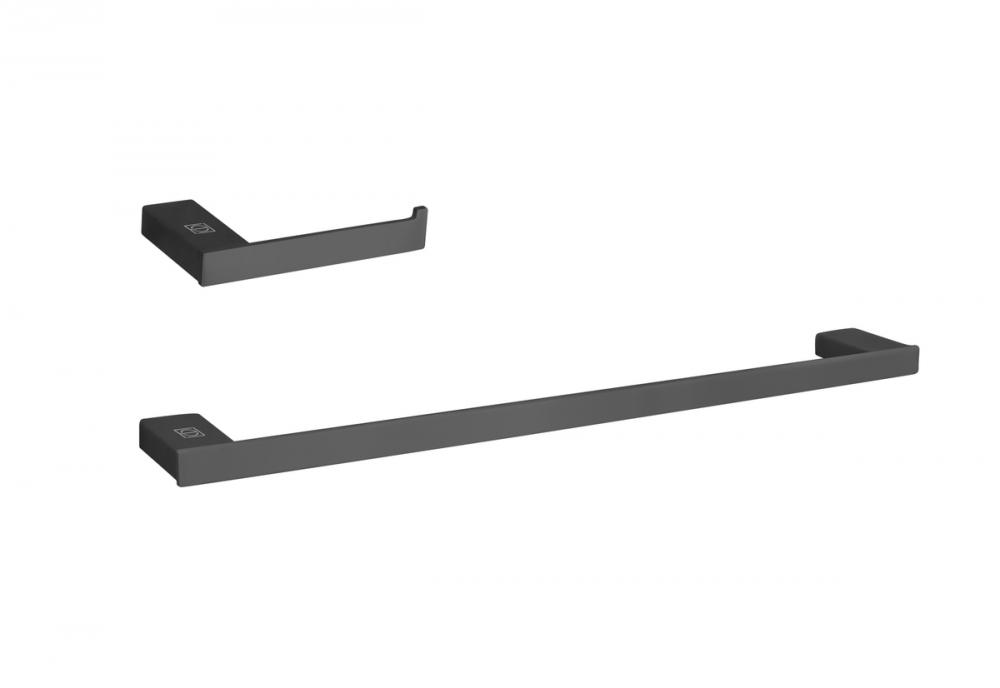 Sofia 2-piece Bathroom Hardware Set in Matte Black