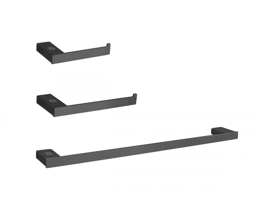 Sofia 3-piece Bathroom Hardware Set in Matte Black