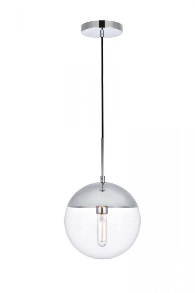 Eclipse 1 Light Chrome Pendant With Clear Glass