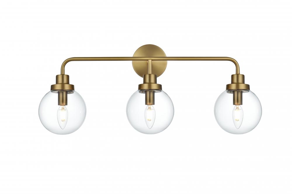 Hanson Wall Sconce L27.6&#34;H11.7&#34;E7.7&#34; C/GL Satin Gold