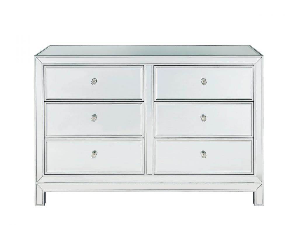 Dresser 6 drawers 48in. W x 18in. Din. x 32in. H in antique silver paint