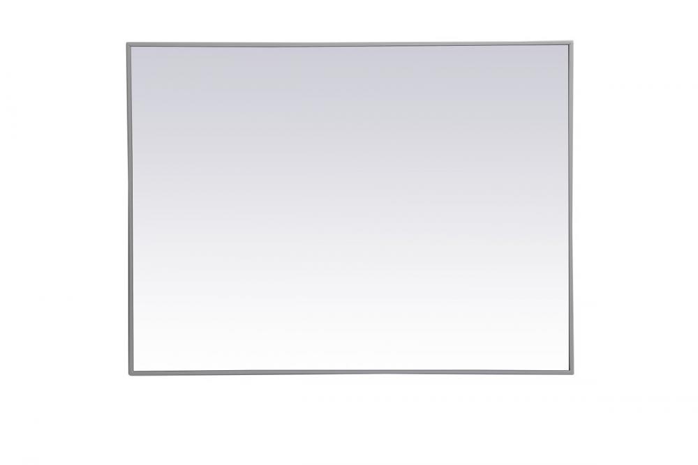 Metal Frame Rectangle Mirror 30 Inchx40 Inch in Grey