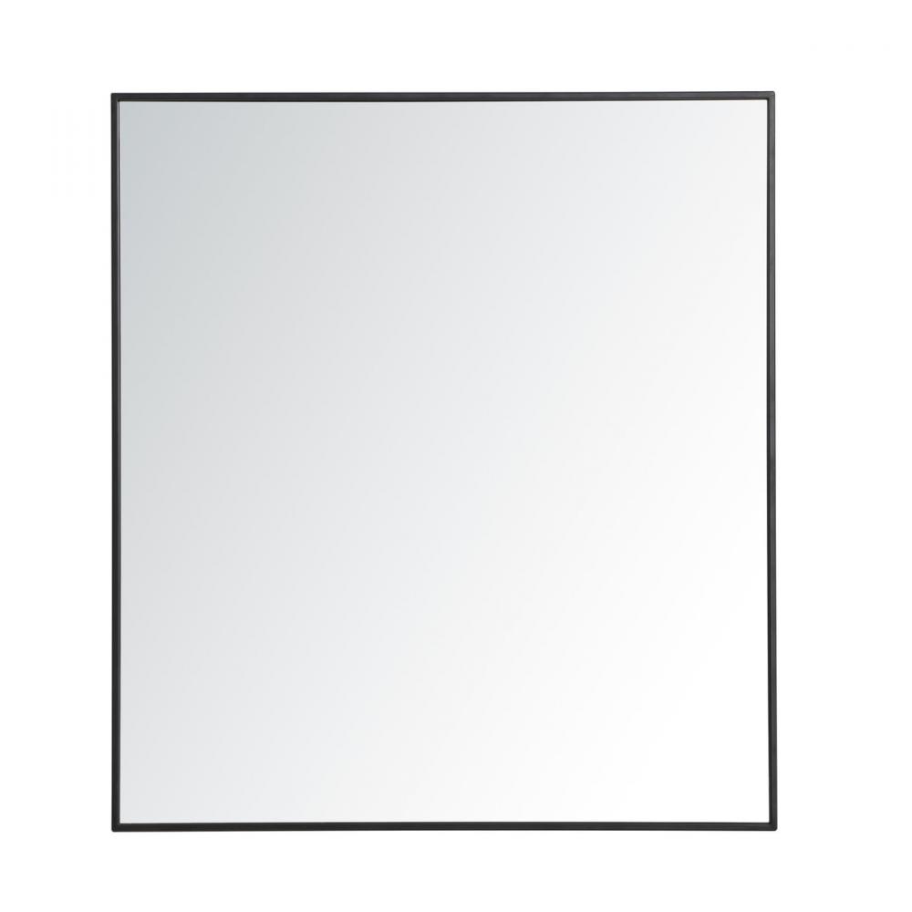 Metal Frame Rectangle Mirror 36 Inch in Black